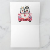 Siberian Husky's huwelijksontwerp Kaart (Binnen)