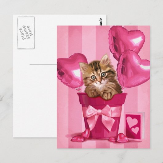 Siberian Kitten Briefkaart (Voorkant / Achterkant)