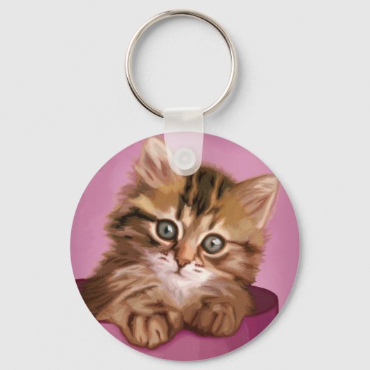 Siberian Kitten Sleutelhanger (Voorkant)