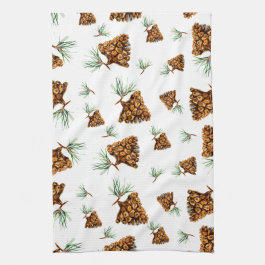 Siberian Pinecone Pattern Towel Theedoek (Verticaal)