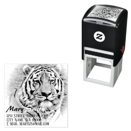 Siberian Tiger セルフインキングスタンプ Zelfinktende Stempel (In situ)
