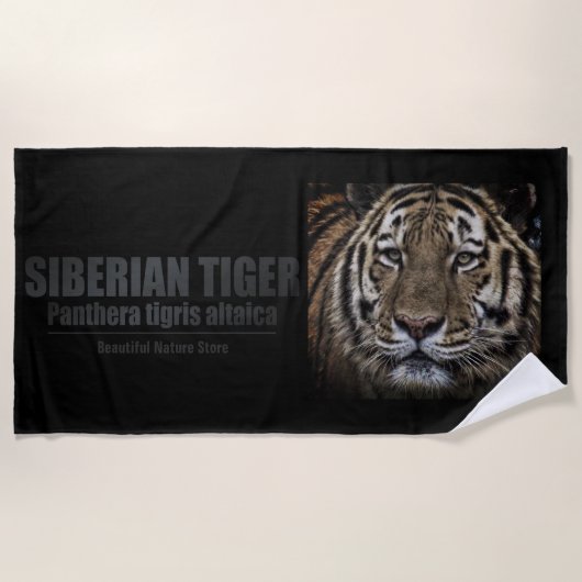 Siberian Tiger：Beach Towel Strandlaken (Voorkant)
