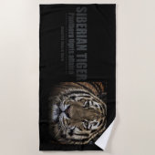 Siberian Tiger：Beach Towel Strandlaken (Voorkant)