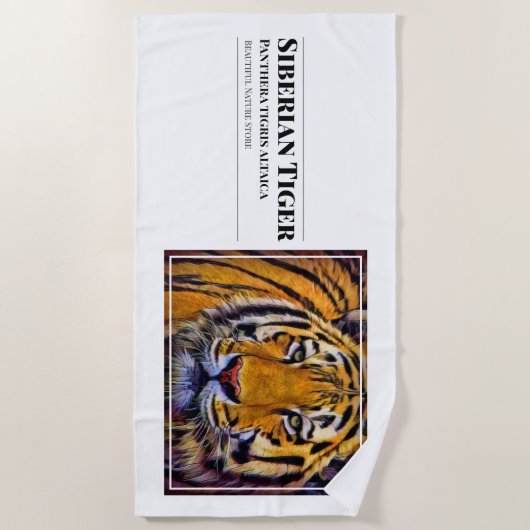 Siberian Tiger [Beach Towel] Strandlaken (Voorkant)