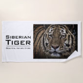 Siberian Tiger:Beach Towel Strandlaken (Voorkant)