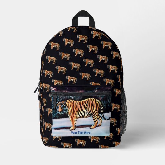Siberian Tiger Bedrukte Rugzak (Voorkant)