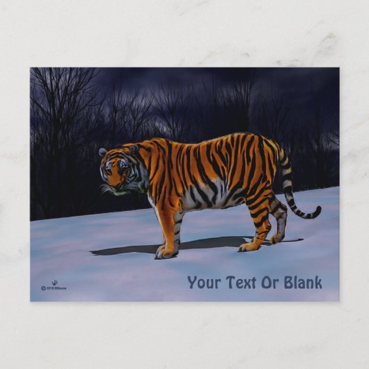 Siberian Tiger Briefkaart (Voorkant)