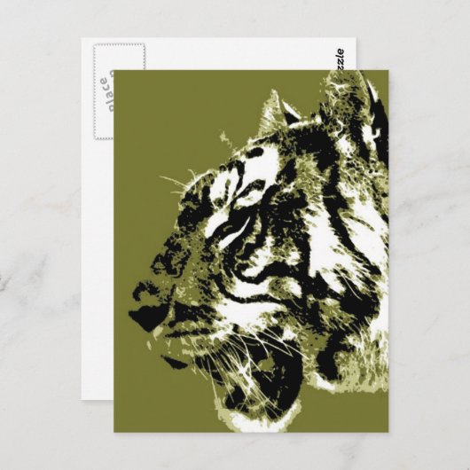 Siberian Tiger Briefkaart (Voorkant / Achterkant)