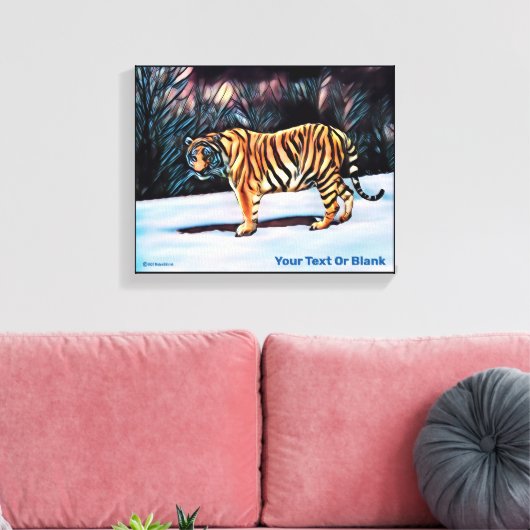 Siberian Tiger Canvas Afdruk (Insitu (Woonkamer))