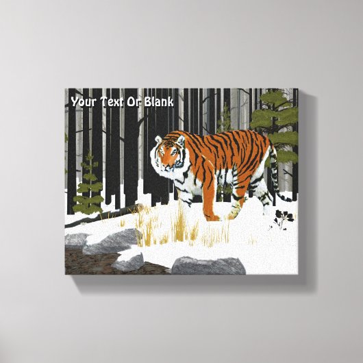 Siberian Tiger Canvas Afdruk (Voorkant)