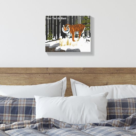 Siberian Tiger Canvas Afdruk (Insitu (Slaapkamer))