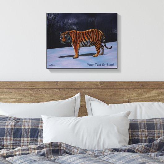 Siberian Tiger Canvas Afdruk (Insitu (Slaapkamer))