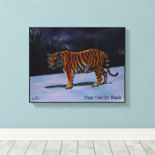 Siberian Tiger Canvas Afdruk (Insitu (Houten vloer))