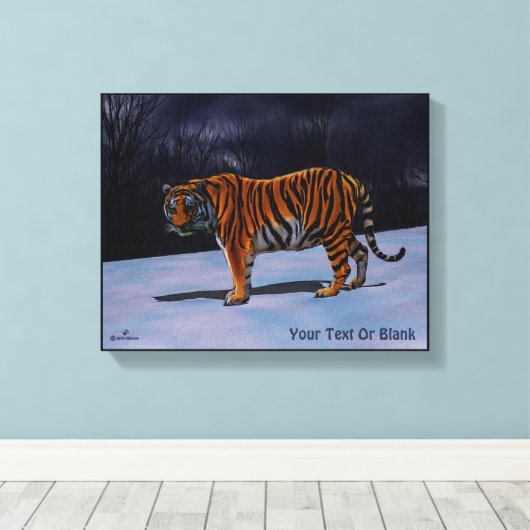 Siberian Tiger Canvas Afdruk (Insitu (Houten vloer))