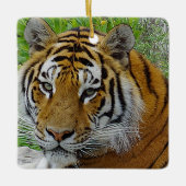 Siberian Tiger Closeup Foto van Face Keramisch Ornament (Voorkant)
