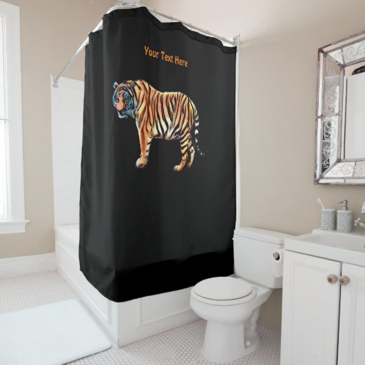Siberian Tiger Douchegordijn (In situ)