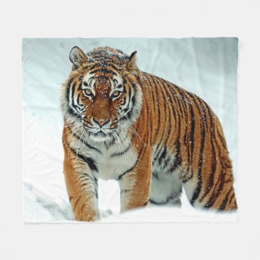 SIBERIAN TIGER FLEECE BLANKET DEKEN (Voorkant (Horizontaal))
