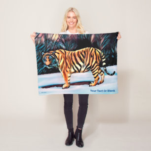 Siberian Tiger Fleece Deken