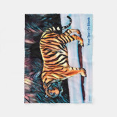 Siberian Tiger Fleece Deken (Voorkant)