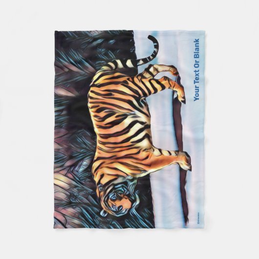 Siberian Tiger Fleece Deken (Voorkant)