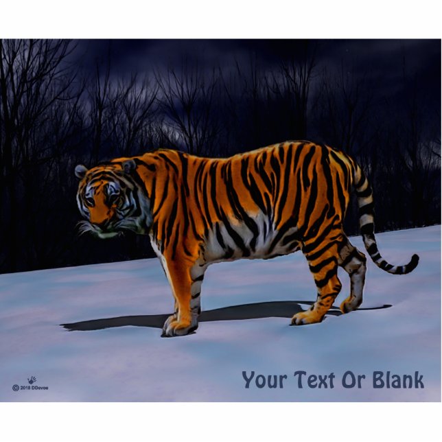 Siberian Tiger Fotobeeldje Magneet (Voorkant)