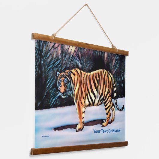 Siberian Tiger Hangend Wandkleed (Gebogen)