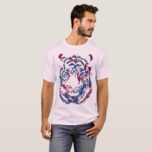 Siberian Tiger Head - Tiger Blue Eyes T-Shirt (Voorkant volledig)