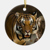 Siberian Tiger Keramisch Ornament (Voorkant)