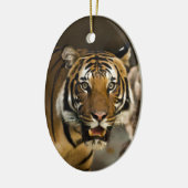Siberian Tiger Keramisch Ornament (Links)