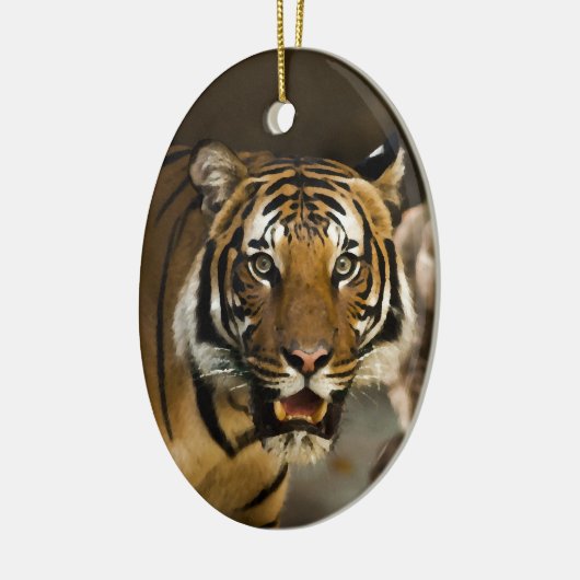 Siberian Tiger Keramisch Ornament (Links)