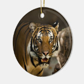 Siberian Tiger Keramisch Ornament (Links)