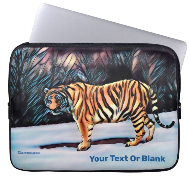 Siberian Tiger Laptop Sleeve (Voorkant)