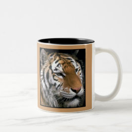 Siberian Tiger Lovers Art Tweekleurige Koffiemok