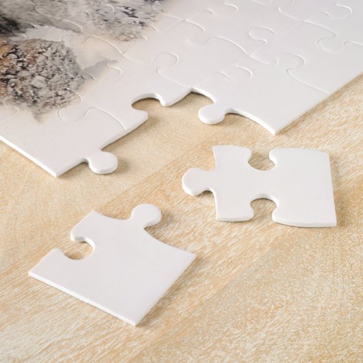 Siberian Tiger moeder en Kitten Legpuzzel (Zijkant)