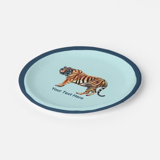 Siberian Tiger Papieren Bordje (Gekanteld)