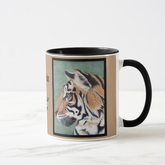 Siberian Tiger personaliseer de naam van de koffie Mok (Rechts)