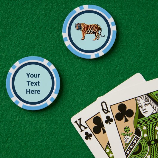 Siberian Tiger Poker Chips (Pokertafel (Dubbel))