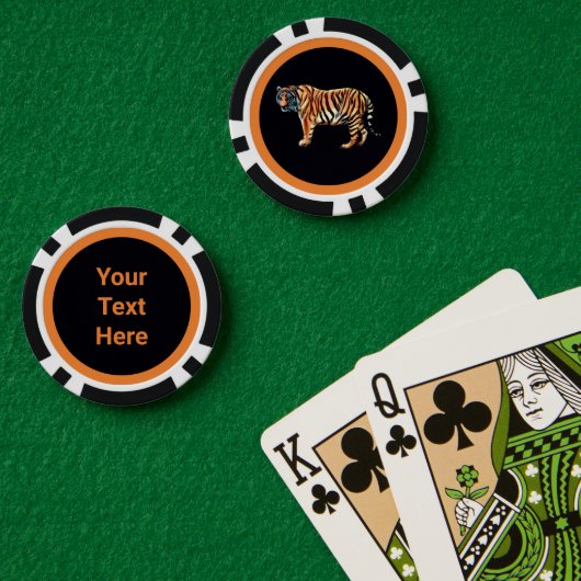 Siberian Tiger Poker Chips (Pokertafel (Dubbel))