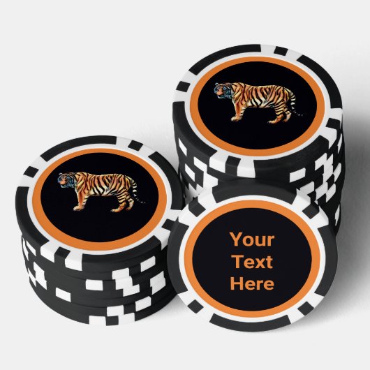 Siberian Tiger Poker Chips (Opstapeling)