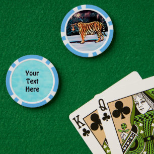 Siberian Tiger Poker Chips