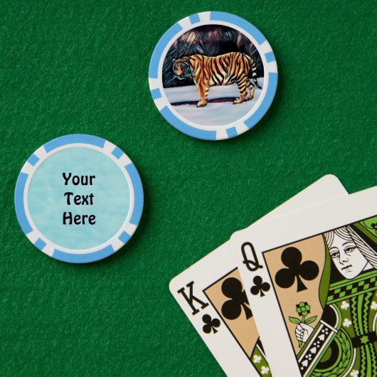 Siberian Tiger Poker Chips (Pokertafel (Dubbel))