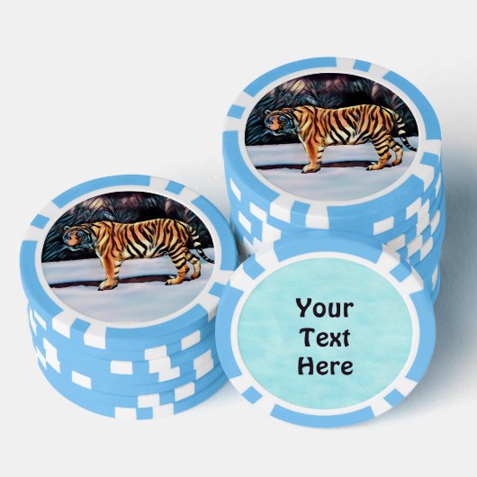 Siberian Tiger Poker Chips (Opstapeling)