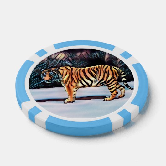 Siberian Tiger Poker Chips (Enkel)