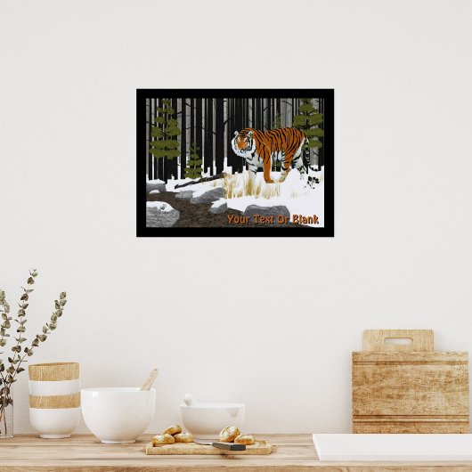 Siberian Tiger Poster (Keuken)