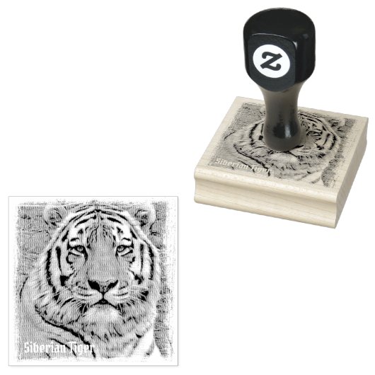 Siberian Tiger Rubberstempel (Gestempeld)