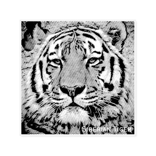 Siberian Tiger Zelfinktende Stempel (Design)