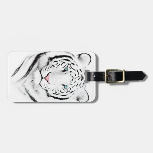 Siberian White Tiger Bagagelabel (Voorkant horizontaal)