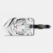 Siberian White Tiger Bagagelabel (Achterkant horizontaal)