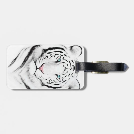Siberian White Tiger Bagagelabel (Achterkant horizontaal)