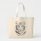 Siberian White Tiger Grote Tote Bag (Voorkant)